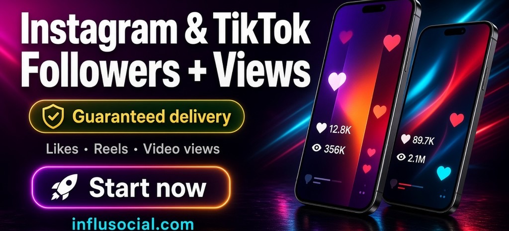 Sponsored: Instagram and TikTok followers and views on influsocial.com
